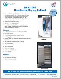 Residential Drying Cabinets (DCR-1000)